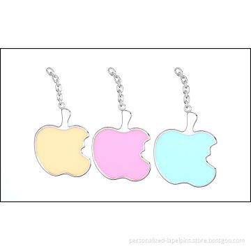 Apple Shape Mobile Novelties / Charms Enamel, Nickel Plated Custom Souvenir